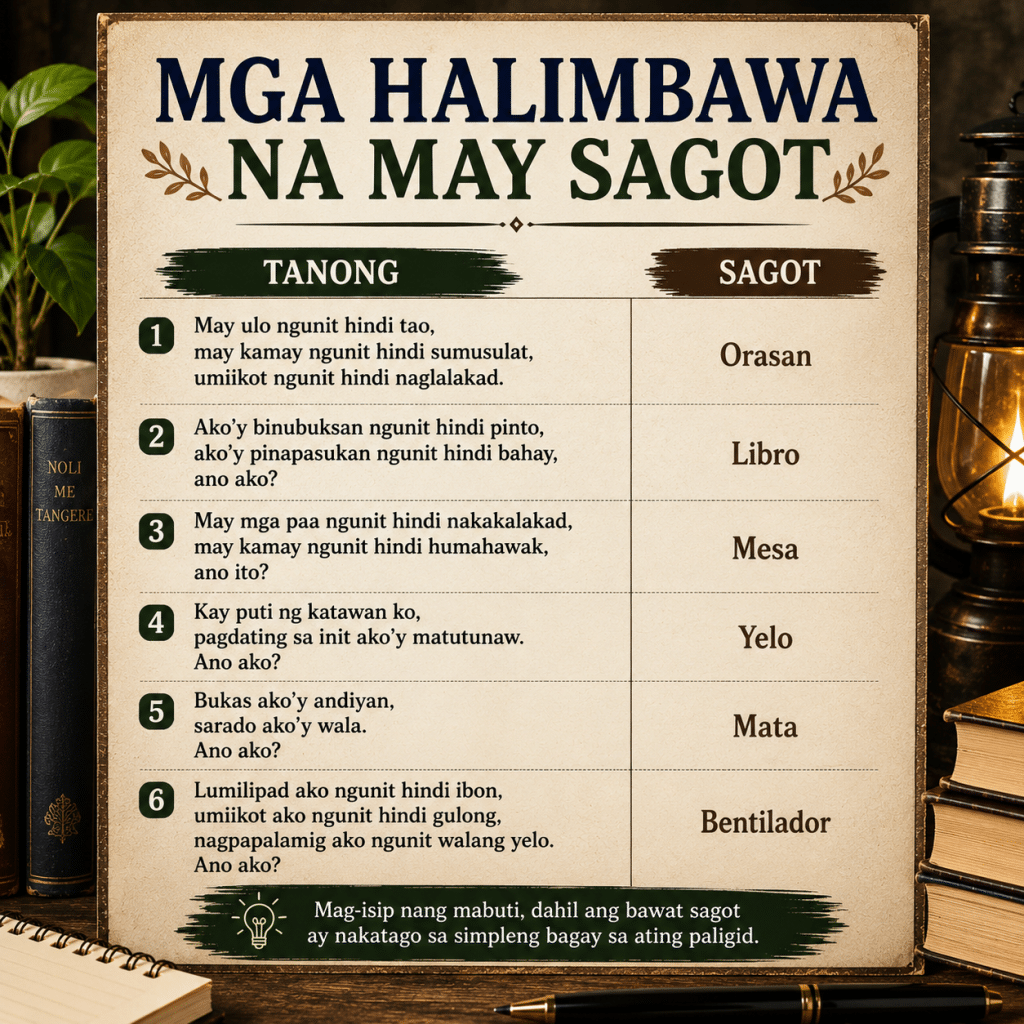 Mga Bugtong na May Sagot 50: Nakakatuwa at Nakakapag-isip na Bugtong