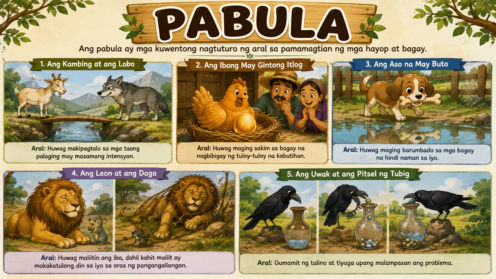 Pabula Para sa mga Bata Aral na Dapat Tandaan