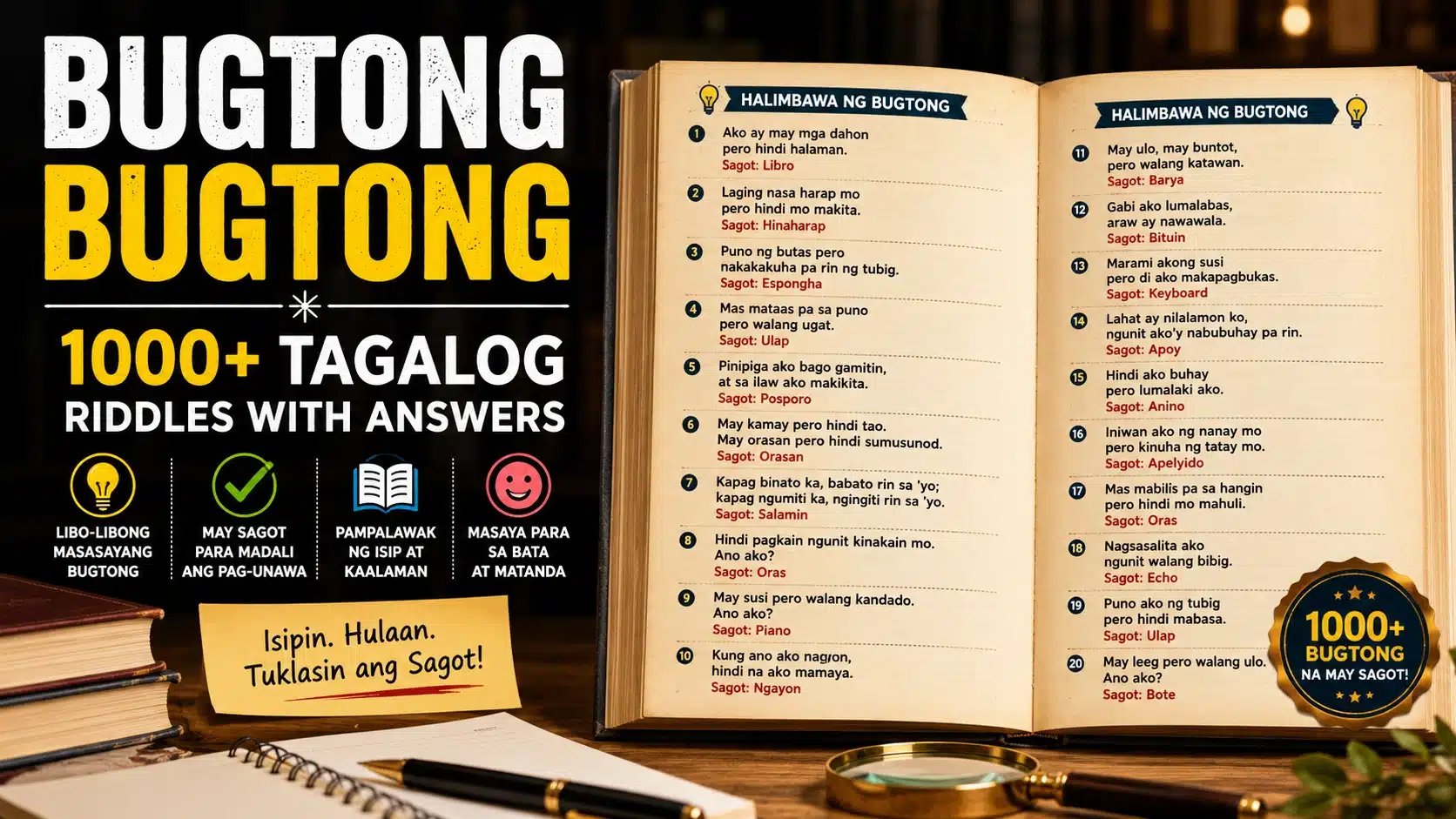Bugtong Bugtong 1000+ Tagalog Riddles with Answers