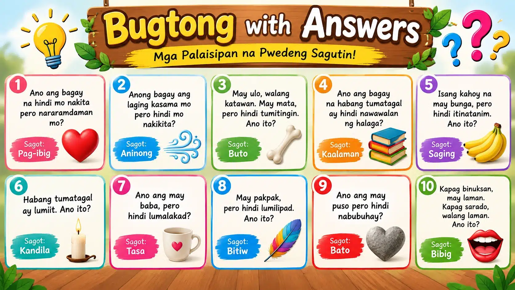 Bugtong with Answers Mga Nakakatuwang Palaisipan sa Filipino